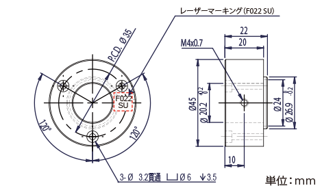 ライトガイド装着用アダプター(AD-PFBR-600-01))