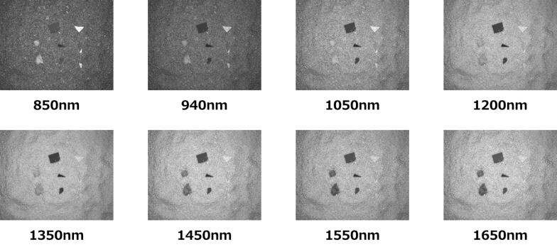 図7 : 8種類の赤外波長による画像