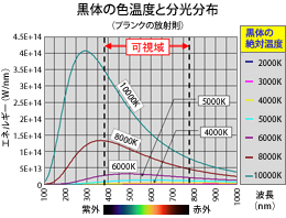 照明光の色味 色温度 と 相関色温度 コラム 光と色の話 美術館 博物館への取り組み シーシーエス株式会社