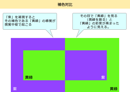 色のトリック 対比効果編 コラム 光と色の話 美術館 博物館への取り組み シーシーエス株式会社