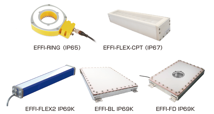 IP65、IP67、IP69K対応の製品ラインアップ